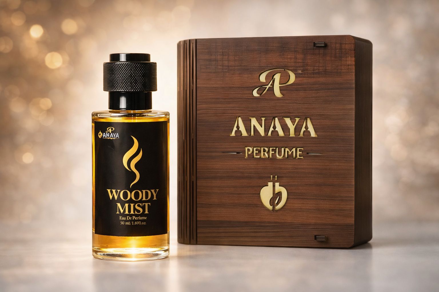 Anaya Woody Mist Premium Eau de Parfum | Long Lasting Woody & Smoky Fragrance | Luxury Scent for Men | 50ml